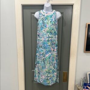 Little Lilly Pulitzer “Lilly’s House” Blue Floral Maxi Dress